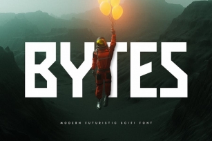 BYTES - Modern Futuristic Scifi Font Font Download