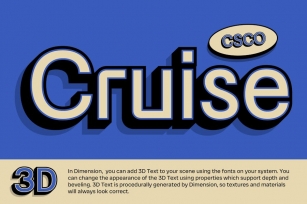 CS Cruise 3D Font Download