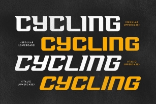 Cycling - Modern racing font Font Download