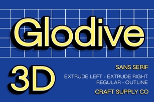 CS Glodive 3D Font Download