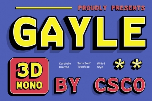 CS Gayle Mono 3D Font Download