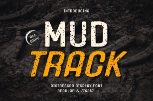 Mud Track - Distressed Display Font Font Download