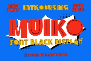 Muiko - Black Display Font Font Download