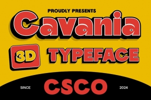 CS Cavania 3D Font Download