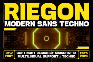 Riegon - Modern Sans Techno Font Download