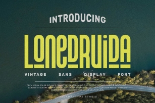 Lonedruida - Stylish Condensed Font Font Download
