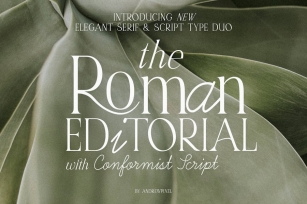Roman Editorial + Script Elegant Font Duo Font Download