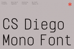 CS Diego Mono – Sans Serif Typeface Font Download