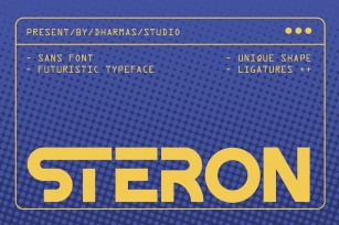 Steron - Futuristic Font Font Download