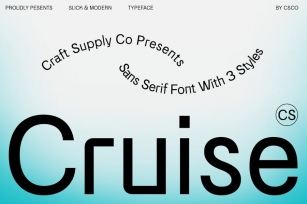 CS Cruise – Modern Font Font Download