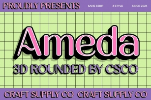 Ameda Rounded 3D Font Download