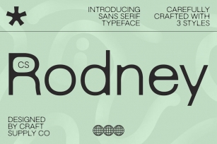 CS Rodney – Sans Serif Typeface Font Download