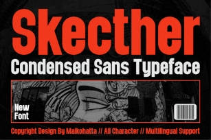 Skecther - Condensed Sans Typeface Font Download