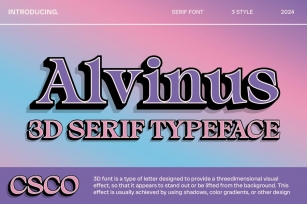 Alvinus 3D Font Download