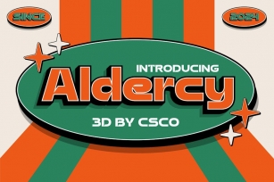 Aldercy 3D Font Download