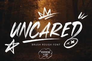 Uncared - Brush Rough Font Font Download