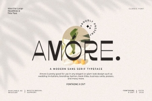 Amore - Modern Sans Serif Typeface Font Download