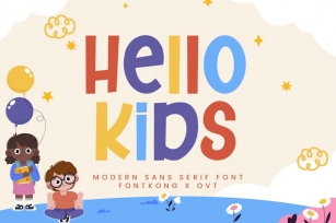 Hellokids - Modern Kids Font Font Download