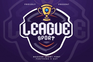 League Sport - Modern Varsity Font Font Download