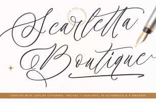 Scarletta Boutique Handwritten Calligraphy Font Font Download