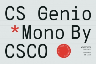 CS Genio Mono – Monospaced Typeface Font Download