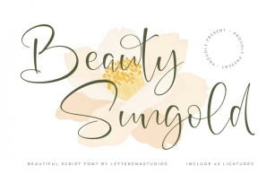 Beauty Sungold Script Font Font Download