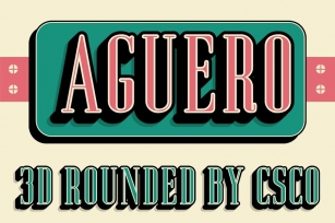 Aguero Serif Rounded 3D Font Download