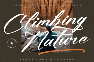 Climbing Nature Modern Calligraphy Font Font Download