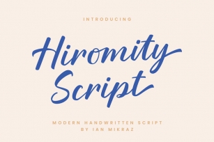 Hiromity Script - Modern Handwritten Script Font Download