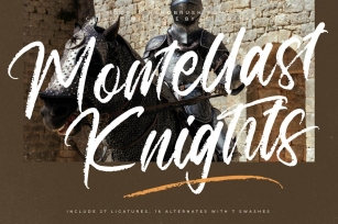 Montellast Knights Modern Handbrush Font Font Download