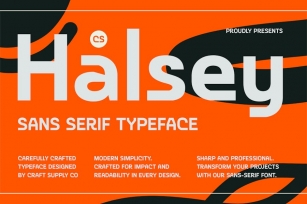 CS Halsey – Sans Serif Typeface Font Download