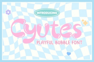 Cyutes - Playful Bubble Font Font Download