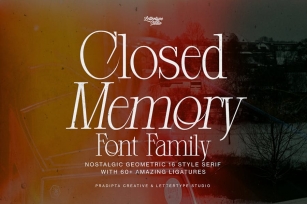 Closed Memory a Nostalgic Geometric Serif Font Download