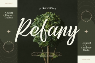 Refany Script Elegance Typeface Font Download