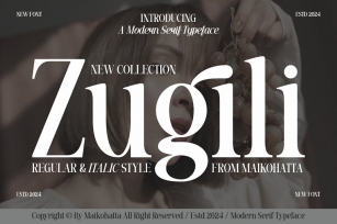 Zugili - Modern Serif Typeface Font Download