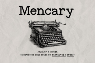 Mencary A Old Typewriter Font Font Download