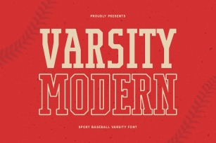 Varsity Modern - Sport Baseball Varsity Font Font Download