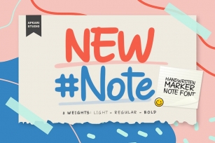 New Note - Handwritten Marker Note Font Font Download