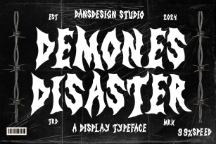 Demones Disaster Horror Metal Display Font Font Download