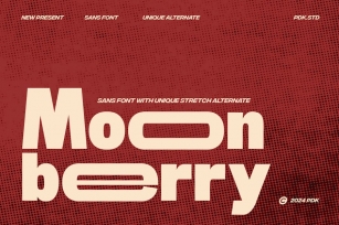 Moon Berry - Modern Futuristic Font Font Download