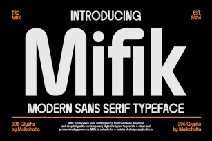 Mifik - Modern Sans Serif Typeface Font Download