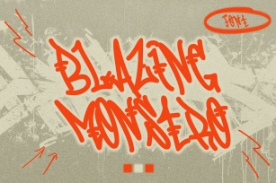 Blazing Monstro - Freestyle Graffiti Font Font Download