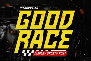 Goodrace - Sporty Racing Font Font Download