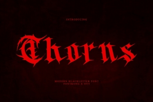 Thorns - Modern Blackletter Font Font Download