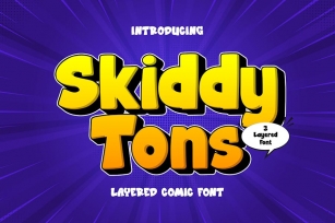 Skiddy Toons - Layered Comic Font Font Download