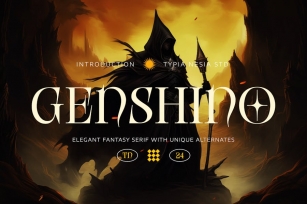 Genshino - Elegant Fantasy Serif font Font Download