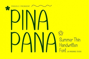 PinaPana - Summer Thin Handwritten Font Font Download