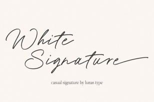 White Signature Font Download