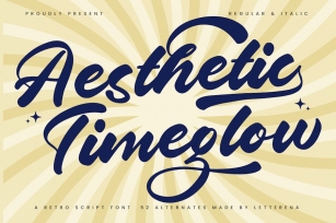 Aesthetic Timeglow Retro Script Font Font Download