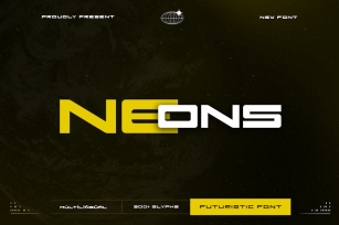 Neons - A Futuristic Font Font Download